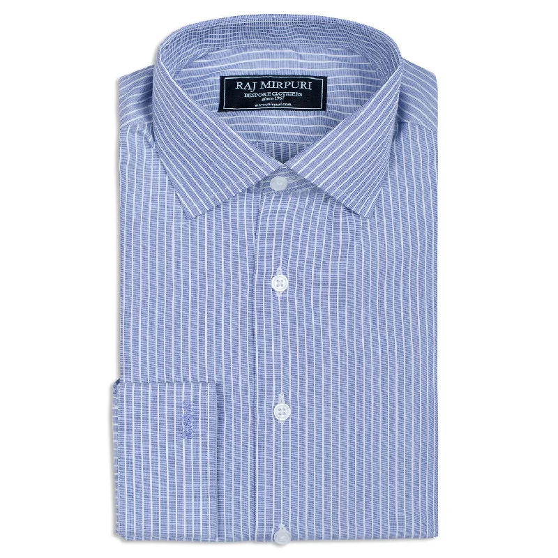 Bespoke - Blue & White Striped Shirt