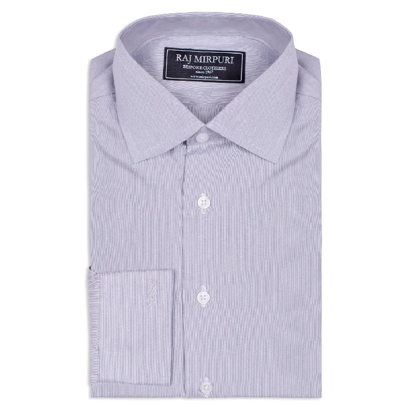 Bespoke - Grey Hairline Striped Shirt