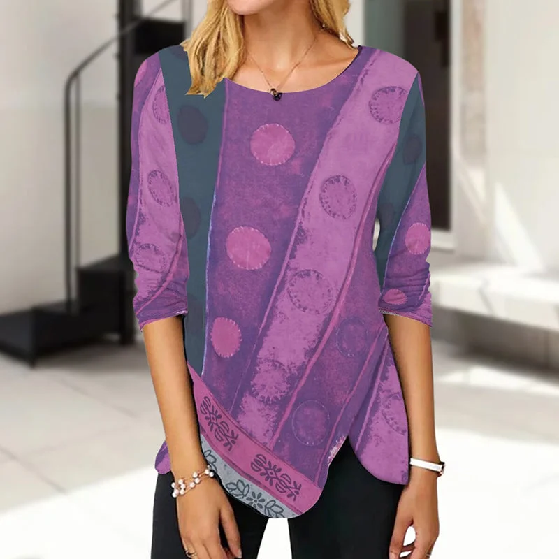 Ethnic Print Long Sleeve T-Shirt